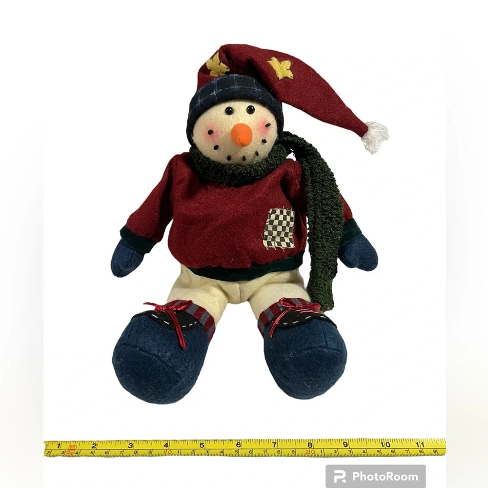 Weighted plush winter Christmas snowman - Picture 10 of 10